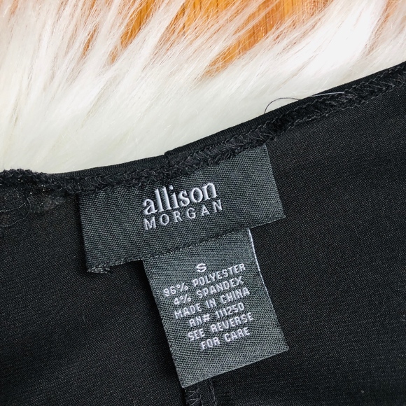 NWT Allison Morgan Front Tie Career Dress, Black S - Picture 6 of 7